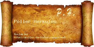 Poller Herkules névjegykártya
